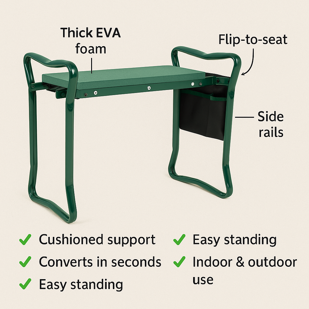 KneeSaver Pro™ – Kneel or Sit Without Pain, Anywhere