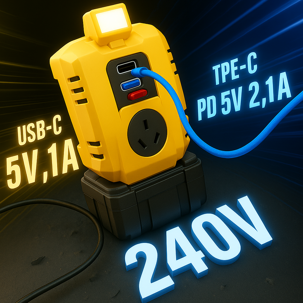 Convert Your Tool Batteries into a Portable Power Hub (AU PLUG)